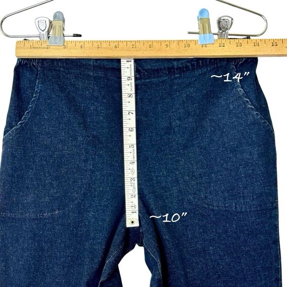 Girlfriend Pull On Mid Rise Jeans Blue Straight Stretch Women 6 Croft & Barrow - Picture 6 of 11